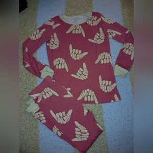 SoHa Keiki brand Little girls or boys size 4t aloha print, Bamboo pajama set